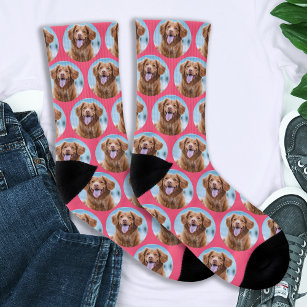 Niedlich Pet Pink Foto Dog Socken
