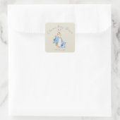 Niedlich Peter Rabbit Babyaufkleber Quadratischer Aufkleber (Tasche)