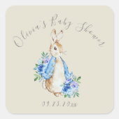 Niedlich Peter Rabbit Babyaufkleber Quadratischer Aufkleber (Vorderseite)
