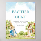 Niedlich Peter The Rabbit Baby Dusche Schnuller Ja Poster (Vorne)