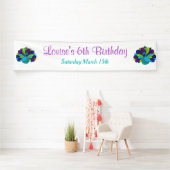 Niedlich Pfauengrün und Lila Banner (Insitu)