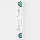 Niedlich Pfauengrün und Lila Banner (Vertikal)