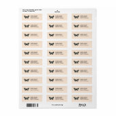 Niedlich Pfirsichschwarz und Weiß Schmetterling Na (Vorne)