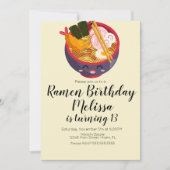 Niedlich Pho Oriental Ramen Geburtstag Abendessen  Einladung (Vorderseite)