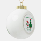 Niedlich Pickleball Frohe Weihnachten Keramik Kugel-Ornament (Links)