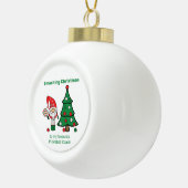 Niedlich Pickleball Frohe Weihnachten Keramik Kugel-Ornament (Rechts)