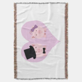 Niedlich Pig Couple Decke (Vorderseite Vertikal)