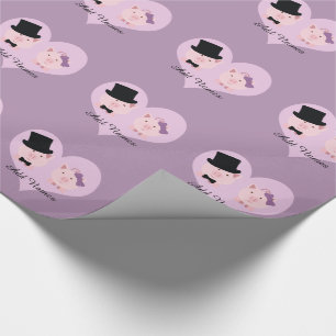 Niedlich Pig Couple Geschenkpapier