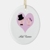 Niedlich Pig Couple Keramik Ornament (Rechts)