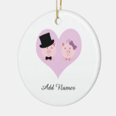 Niedlich Pig Couple Keramik Ornament (Links)