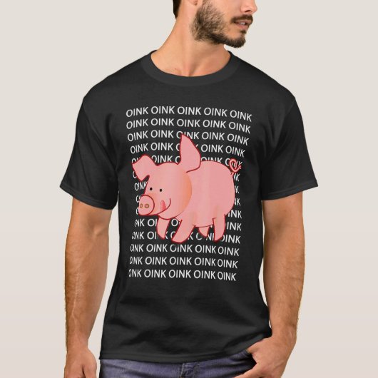 Niedlich Pig Oink Bekleidung Männer Frauen Kinder  T-Shirt (Vorderseite)