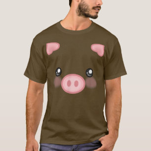 Niedlich Pig T Shirt Japanisch Kawaii Cartoon Schw