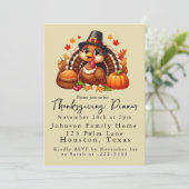 Niedlich Pilgrim Türkei Erntedank Dinner Einladung (Stehend Vorderseite)