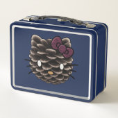 Niedlich Pinecone Kitty Metall Brotdose (Rückseite)