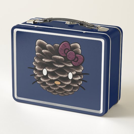 Niedlich Pinecone Kitty Metall Brotdose (Rückseite)