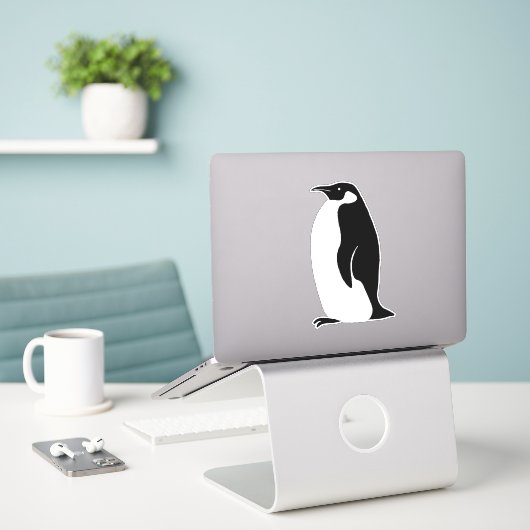 Niedlich Pinguin Aufkleber (Laptop auf Schreibtisch)