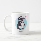 Niedlich Pinguin Boyfriend Matching Personalisiert Kaffeetasse (Links)