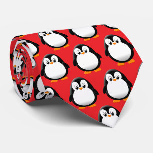 Niedlich Pinguin Cartoon Red Krawatte