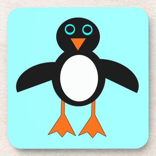 Niedlich Pinguin Cork Untersetzer (Vorderseite)
