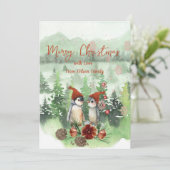 Niedlich Pinguin Feiertagskarte (Stehend Vorderseite)