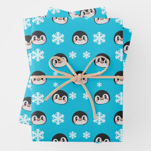 Niedlich Pinguin Geschenkpapier Set (Beispiel)