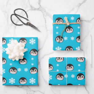 Niedlich Pinguin Geschenkpapier Set