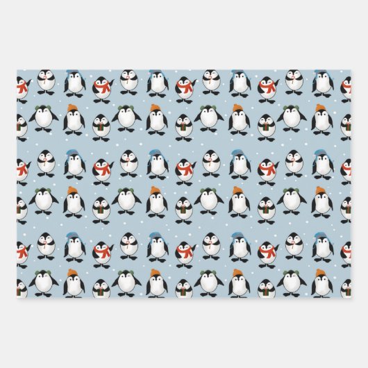 Niedlich Pinguin Geschenkpapier Set (Vorderseite 3)
