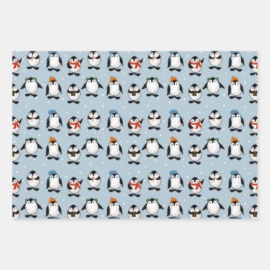 Niedlich Pinguin Geschenkpapier Set (Vorderseite 2)