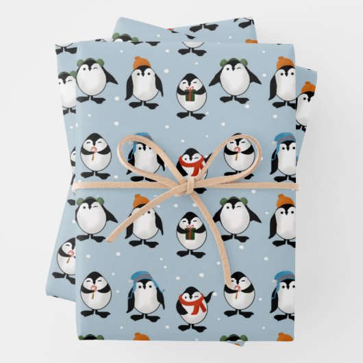 Niedlich Pinguin Geschenkpapier Set (Beispiel)