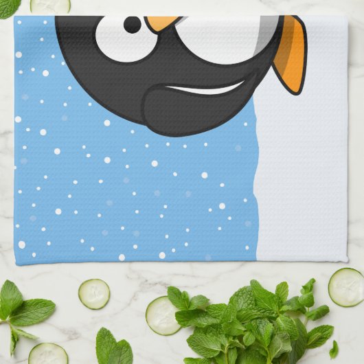 Niedlich Pinguin Handtuch (Gefaltet)