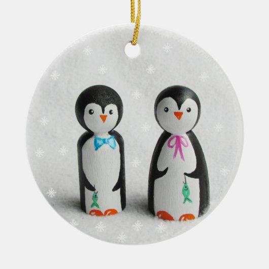 Niedlich Pinguin Keramik Ornament (Vorne)