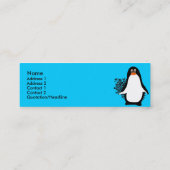 Niedlich Pinguin Mini Visitenkarte (Rückseite)