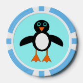 Niedlich Pinguin Pokerchips (Vorderseite)