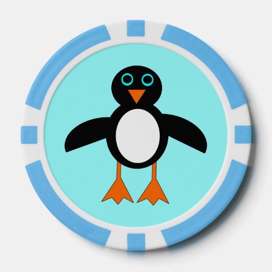 Niedlich Pinguin Pokerchips (Vorderseite)