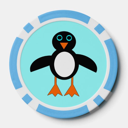 Niedlich Pinguin Pokerchips (Rückseite)