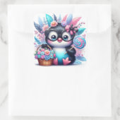Niedlich Pinguin Quadratischer Aufkleber (Tasche)
