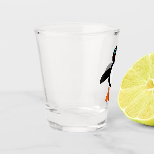 Niedlich Pinguin Schnapsglas (Links)