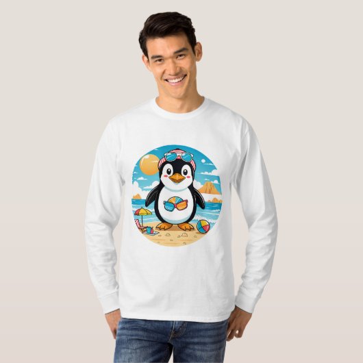 Niedlich Pinguin T-Shirt (Vorne ganz)