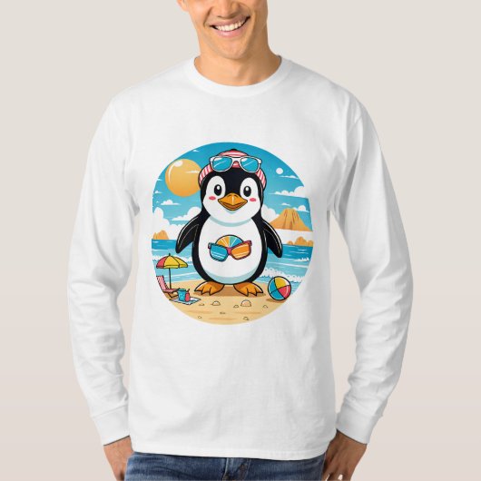 Niedlich Pinguin T-Shirt (Vorderseite)