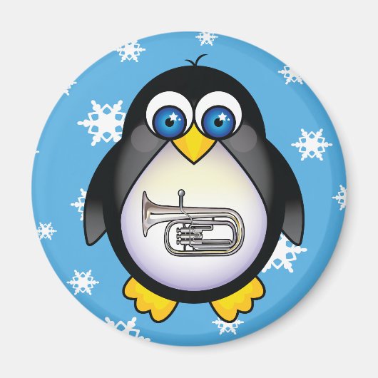 Niedlich Pinguin Tuba Music Magnet (Vorne)