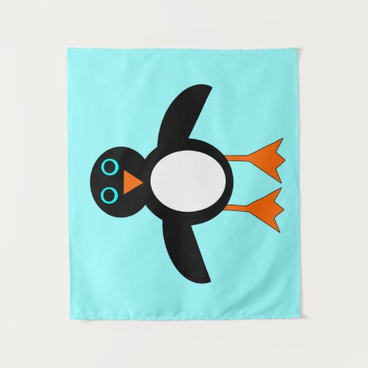 Niedlich Pinguin Wandteppich (Vorderseite)