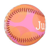 Niedlich Pink Abstrakt Watercolor Giro Individuell Baseball (Vorderseite Links)