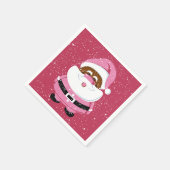 Niedlich Pink American Santa Claus Weihnachten Serviette (Ecke)