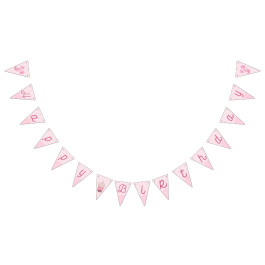 Niedlich Pink Axolotl Boba Tea Girl Wimpelkette (Alle)