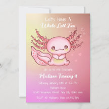 Niedlich Pink Axolotl Geburtstag