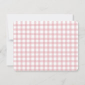 Niedlich Pink Baby Bootie Girl Dankeskarte (Rückseite)