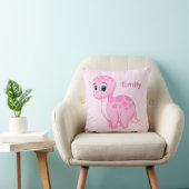 Niedlich Pink Baby Brontosaurus Dinosaurier Kissen (Stuhl )