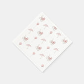 Niedlich Pink Baby Buggy Babydusche Serviette (Ecke)