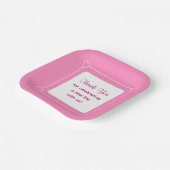 Niedlich Pink Baby Dusche Vielen Dank für Ihre Fei Pappteller (Gewinkelt)