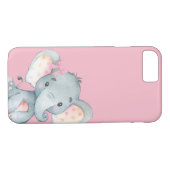 Niedlich Pink Baby Elephant Whimsical Case-Mate iPhone Hülle (Rückseite (Horizontal))